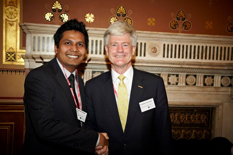 With Mr. Tim Unwin, Chairman of the Commonwealth Scholarship Commission